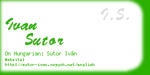 ivan sutor business card